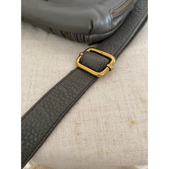 Fossil Gray Leather Crossbody Satchel Bag - Picture 9 of 11